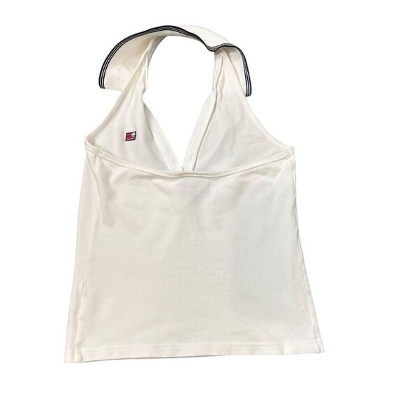 Vintage Polo Jeans Co. Ralph Lauren Top Womens White Halter Collared Crop Tennis - Picture 8 of 8